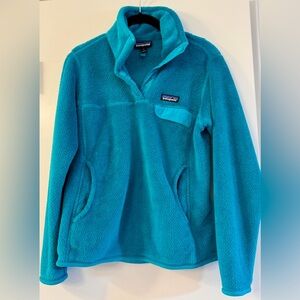 Patagonia Teal Blue Fleece Pullover Jacket